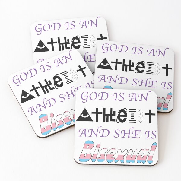 Item preview, God is an Athiest and she is Bixesual meme designed and sold by Geckoco.