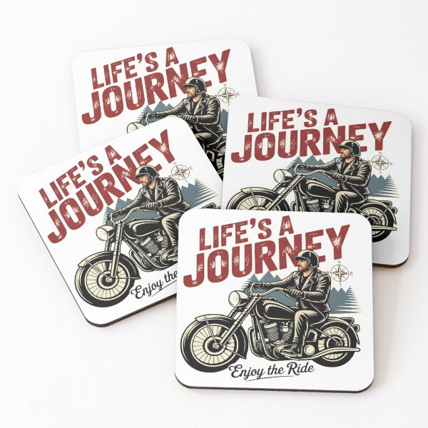 Item preview, Life’s a Journey – Enjoy the Ride Vintage Motorcycle Sticker designed and sold by MerchlyMike.