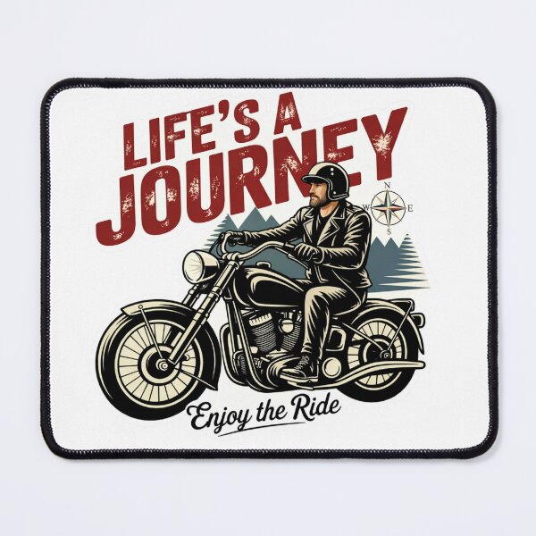Item preview, Life’s a Journey – Enjoy the Ride Vintage Motorcycle Sticker designed and sold by MerchlyMike.
