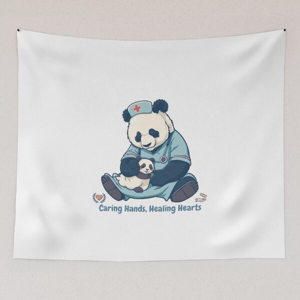 Item preview, Cute Panda Nurse Caring Hands Healing Hearts designed and sold by Sky-bully.