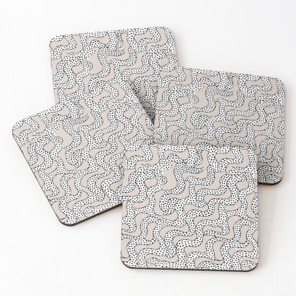 Item preview, Abstract Grey Wavy Lines and Polka Dots designed and sold by Piotrek0001.