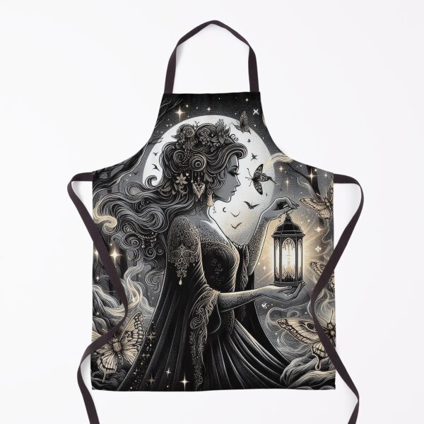 Item preview, Moonlit Forest – Mystical Lantern Woman Art designed and sold by Dogandesighn.