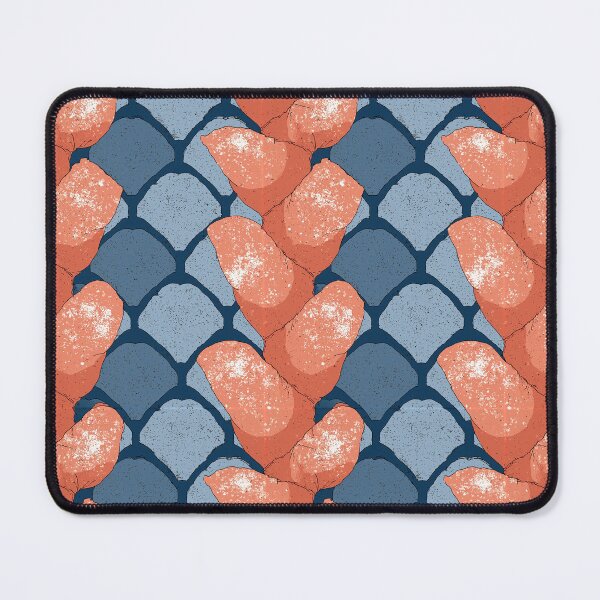 Item preview, Blue and Salmon Pink Fish Scale Pattern designed and sold by Piotrek0001.