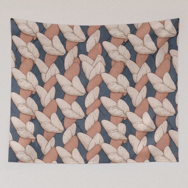 Item preview, Overlapping Beige and Blue Leaf Texture designed and sold by Piotrek0001.