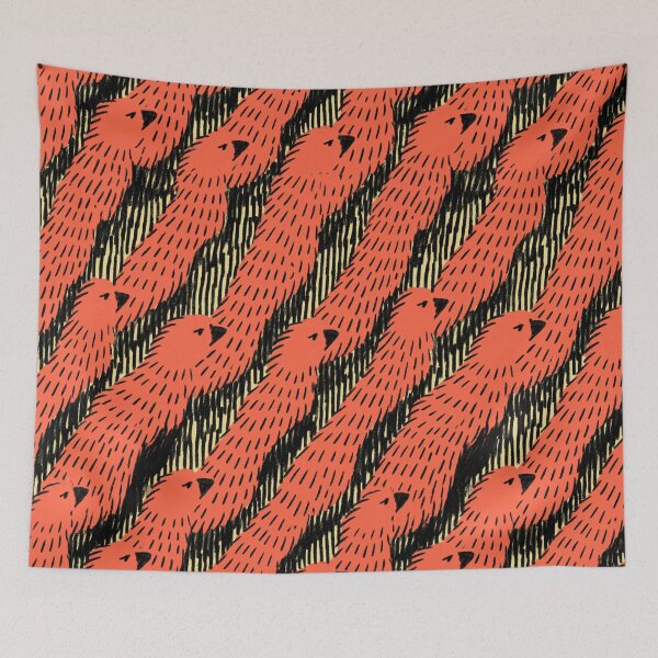 Item preview, Orange Vertical Faux Fur Grass Texture designed and sold by Piotrek0001.