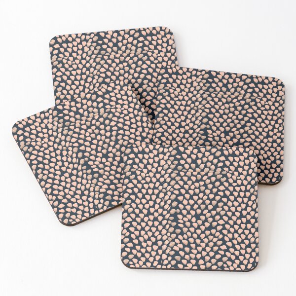 Item preview, Tiny Beige Pebbles on Dark Blue Background designed and sold by Piotrek0001.