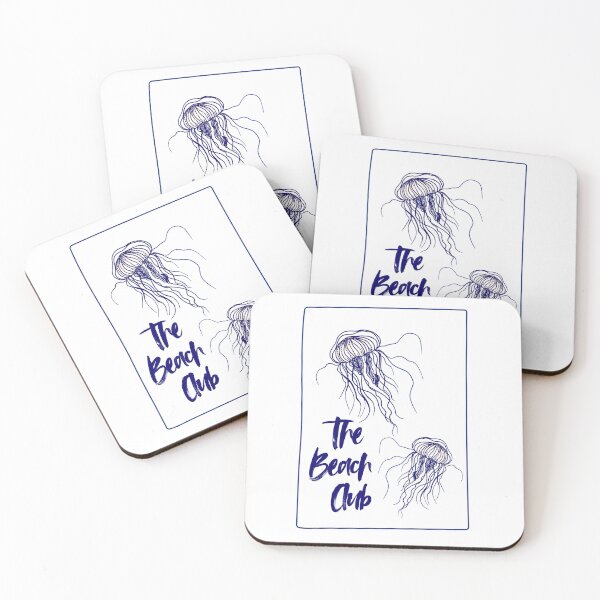 Item preview, The Beach Club – Jellyfish Line Art Summer Design (White transparent) designed and sold by NoemiMarozsan.