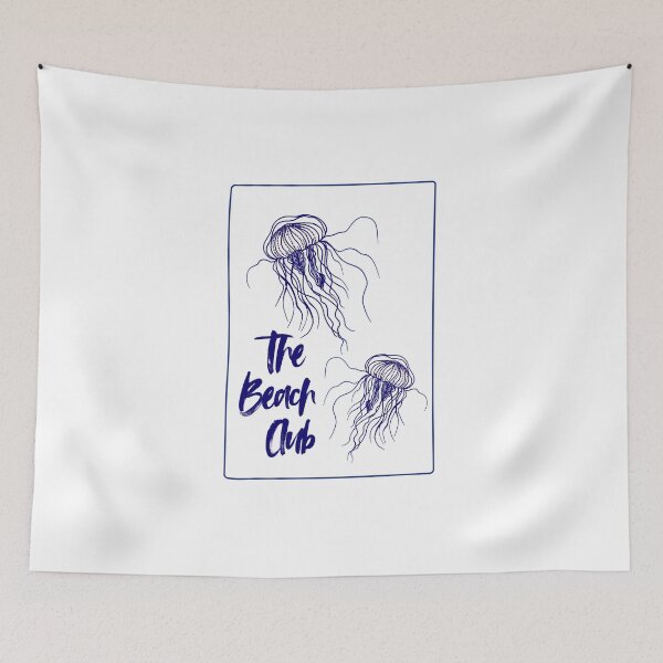 Item preview, The Beach Club – Jellyfish Line Art Summer Design (White transparent) designed and sold by NoemiMarozsan.