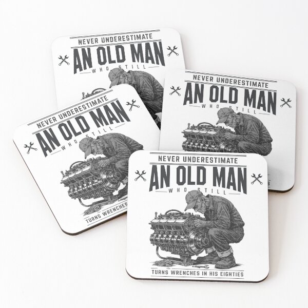 Item preview, Never Underestimate An Old Man Who Still Turns Wrenches In His Eighties - Funny Mechanic Grandpa designed and sold by CutOutIdols.