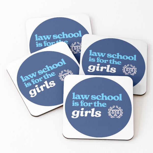 Item preview, Law School is for the Girls (dark blue & pink scales of justice) designed and sold by Guardian Graphics.