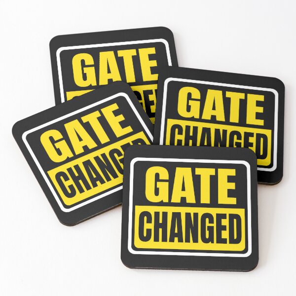 Item preview, GATE CHANGED Funny Airport Meme Sticker designed and sold by Ermicioi.