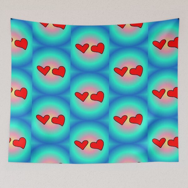 Item preview, Corazones Rojos Aura Azul Y2K Love Hearts Aesthetic Pareja designed and sold by AstronautMerch.