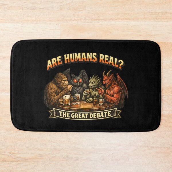 Item preview, Are Humans Real? Cryptid Debate Vintage Horror designed and sold by SidTastic .