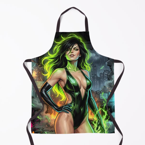 Item preview, Emerald Enigma — Neon Noir Villainess | Cyberpunk Wall Art designed and sold by HossamAlsadainy.