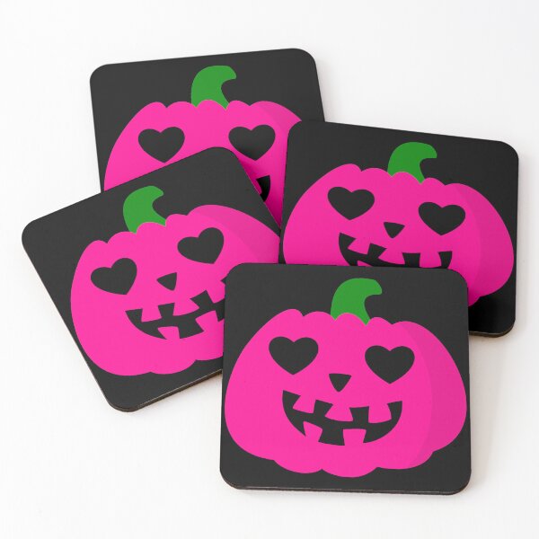 Item preview, pink halloween heart pumpkin jack-o-lantern designed and sold by Gossip Rag.