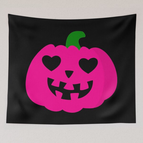 Item preview, pink halloween heart pumpkin jack-o-lantern designed and sold by Gossip Rag.