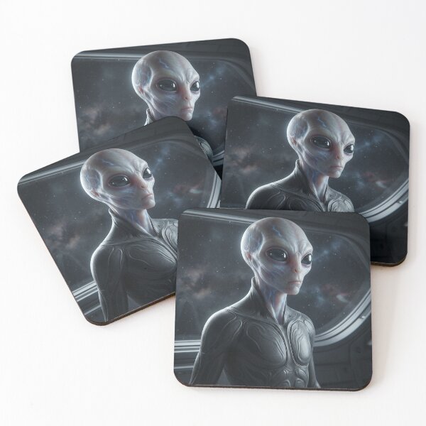 Item preview, A humanoid alien with translucent, pale skin designed and sold by HAPPY PAW PRINTS CO..