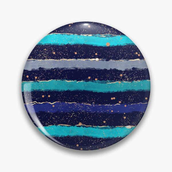 Item preview, Deep Ocean Stripes - Watercolour Brushstroke Waves with Gold Speckles Dark Blue designed and sold by NoemiMarozsan.