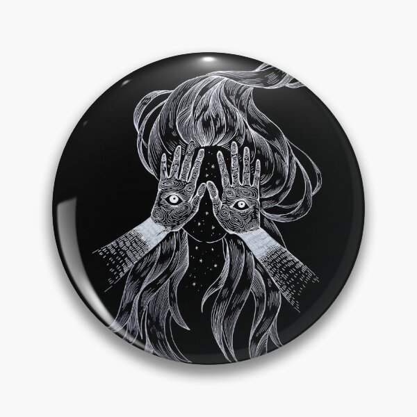 Item preview, Druid girl with long hair and eyes designed and sold by Ink & Silence by Loraaart.