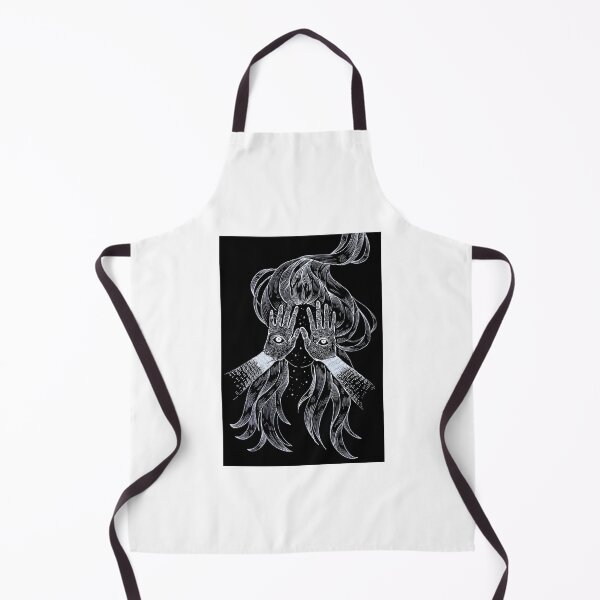 Item preview, Druid girl with long hair and eyes designed and sold by Ink & Silence by Loraaart.