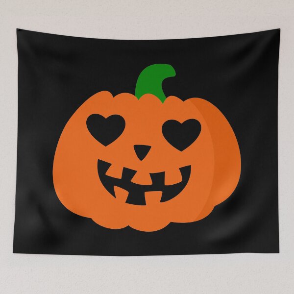 Item preview, orange halloween heart pumpkin jack-o-lantern designed and sold by Gossip Rag.