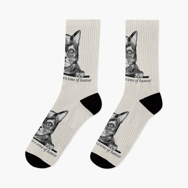 Item preview, Funny Sarcastic Cat Illustration - Money Can't Buy You A Sense Of Humour designed and sold by Kyradem.