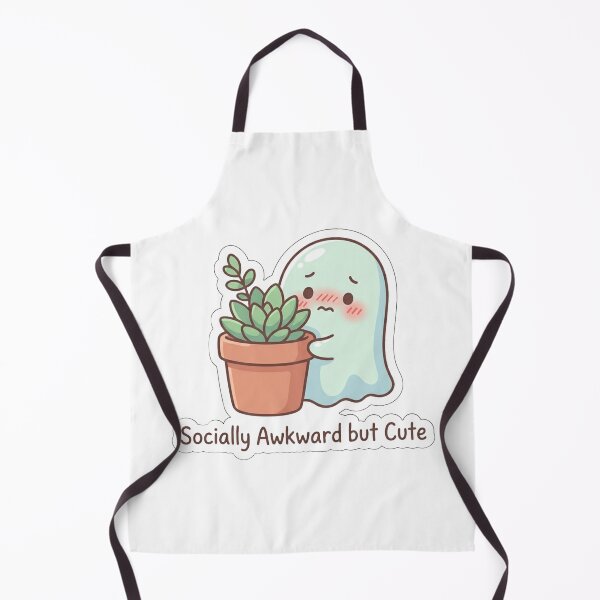 Item preview, Cute Ghost Socially Awkward But Cute Funny Introvert Sticker designed and sold by JeevanStickers.