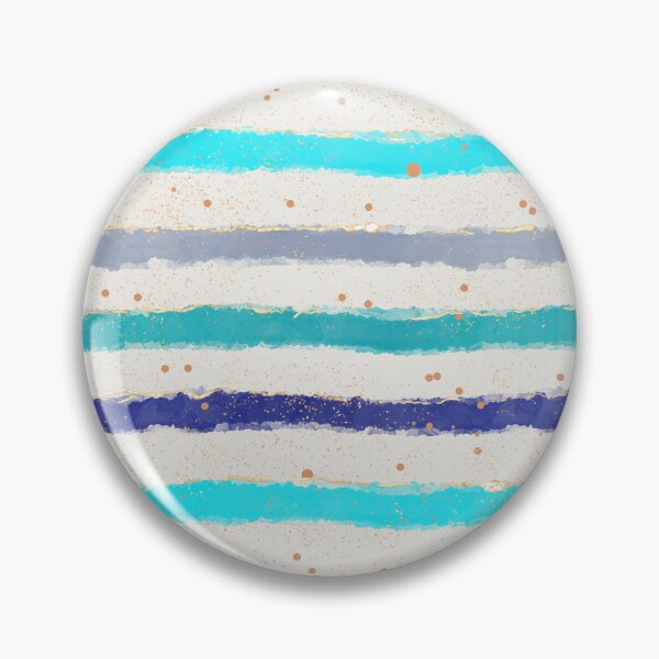 Item preview, Deep Ocean Stripes - Watercolour Brushstroke Waves with Gold Speckles White designed and sold by NoemiMarozsan.