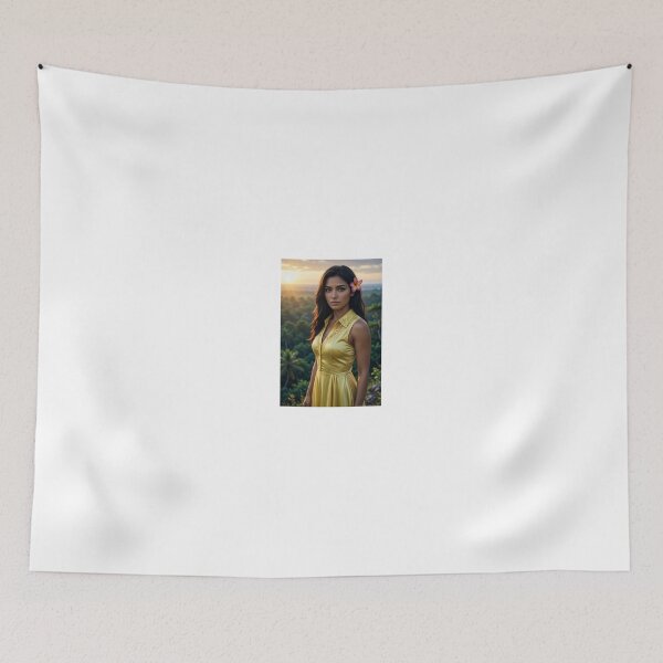 Item preview, Shanti Riveria in Yellow Dress at Sunset designed and sold by CathryneDelamort.