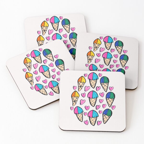 Item preview, Cute, Ice, Cream, Hearts, Doodle designed and sold by PMDesignStudio.