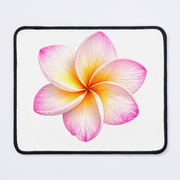 Item preview, Pink and white Plumeria Flower designed and sold by PixelParinda.