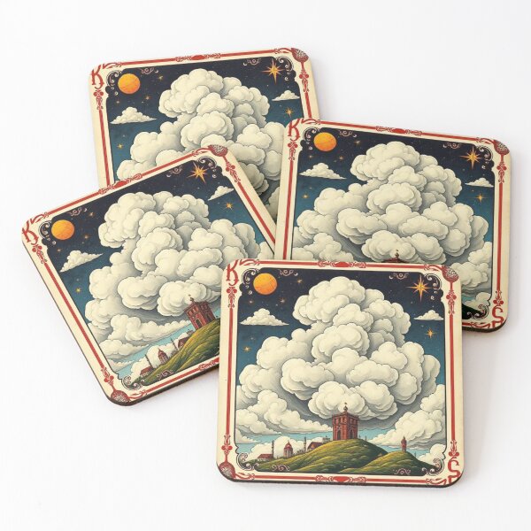 Item preview, Playing card with a landscape of clouds and green hills designed and sold by RAISC.