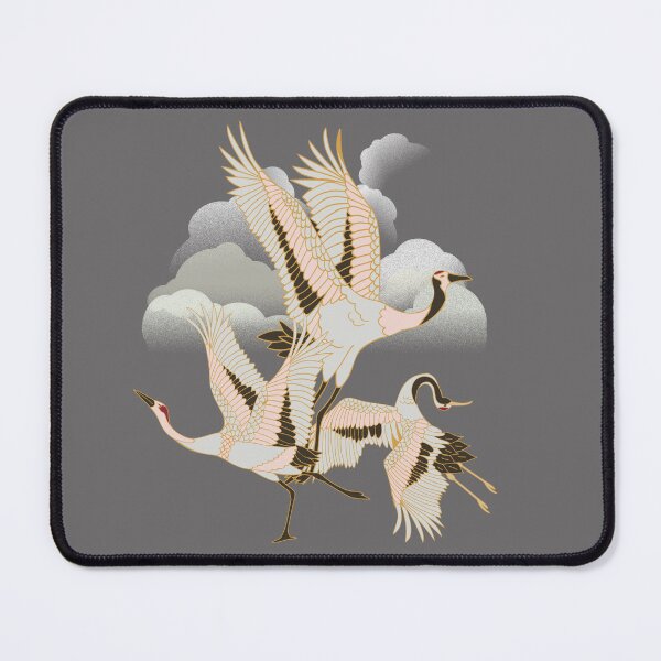 Item preview, Golden Crane Flight - Oriental Minimalist Nature Artwork. designed and sold by LunaPrintCo.