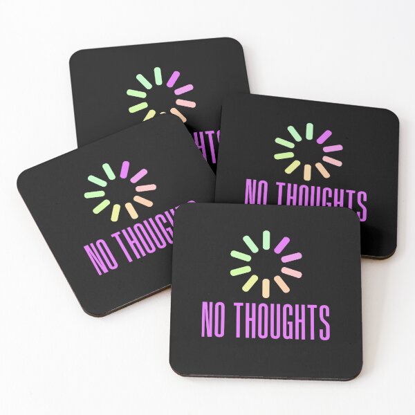 Item preview, No Thoughts. Buffering Pastel Pink Meme Typography designed and sold by Memes N Lore .