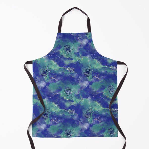 Item preview, Deep Sea Jellyfish - Abstract Watercolour Ocean Pattern in Cool Jewel Tones designed and sold by NoemiMarozsan.
