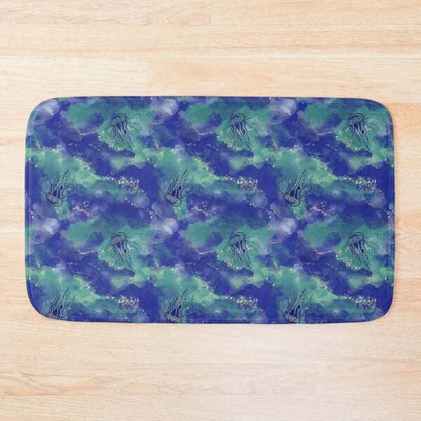 Item preview, Deep Sea Jellyfish - Abstract Watercolour Ocean Pattern in Cool Jewel Tones designed and sold by NoemiMarozsan.