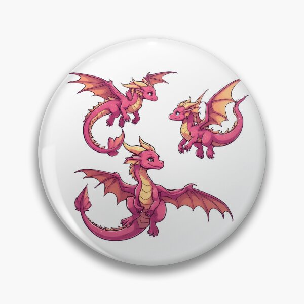 Item preview, Cute Pink Flying Dragons Fantasy Character Set designed and sold by Karolina’s Cozy Creations.