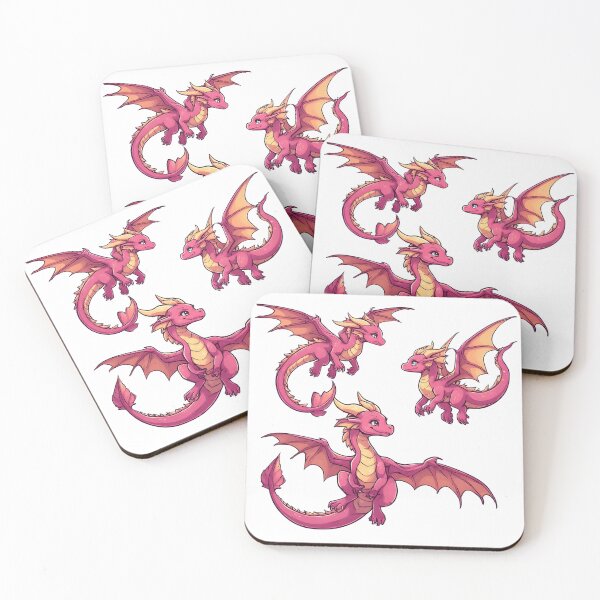 Item preview, Cute Pink Flying Dragons Fantasy Character Set designed and sold by Karolina’s Cozy Creations.