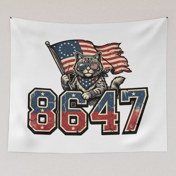 Item preview, 8647 usa flag sunglasses cat lover art designed and sold by ArtDesignTp.