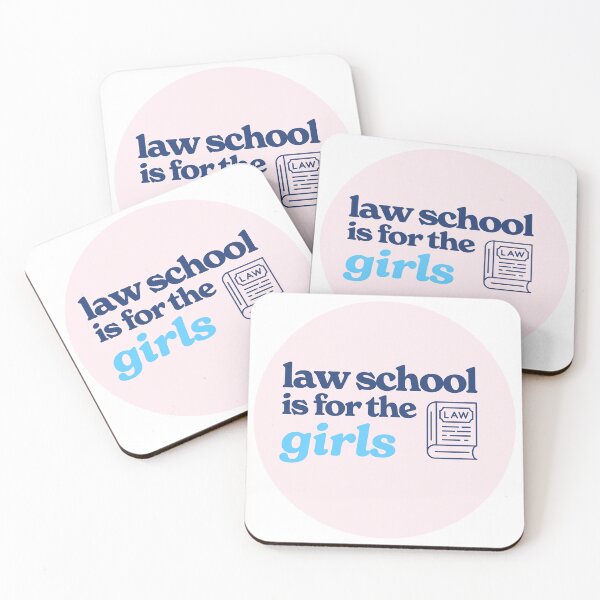 Item preview, Law School is for the Girls (light pink, blue lettering, & blue casebook) designed and sold by Guardian Graphics.