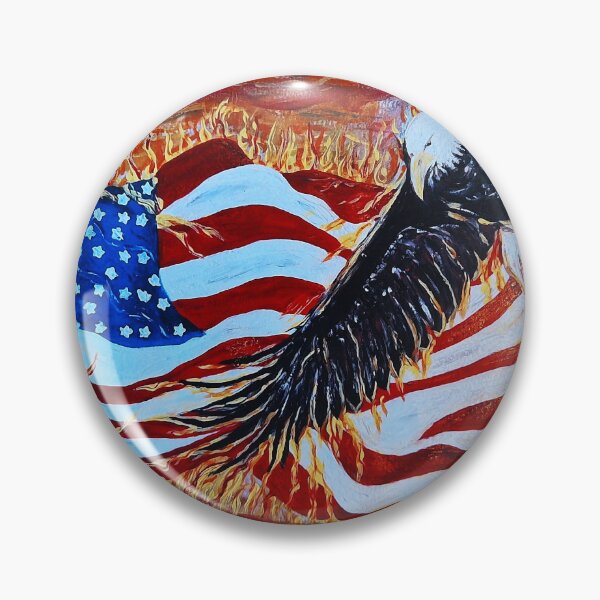 Item preview, Flaming Eagle and Flag designed and sold by MarkedByHeaven.