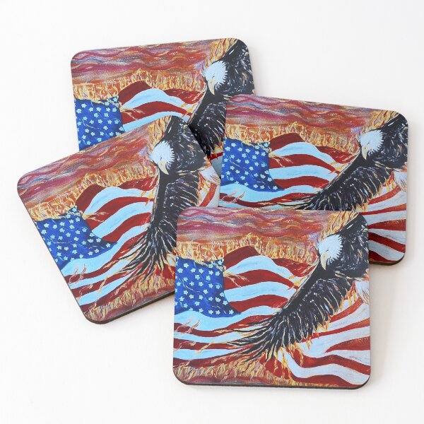Item preview, Flaming Eagle and Flag designed and sold by MarkedByHeaven.