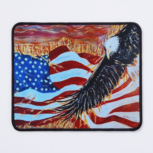 Item preview, Flaming Eagle and Flag designed and sold by MarkedByHeaven.