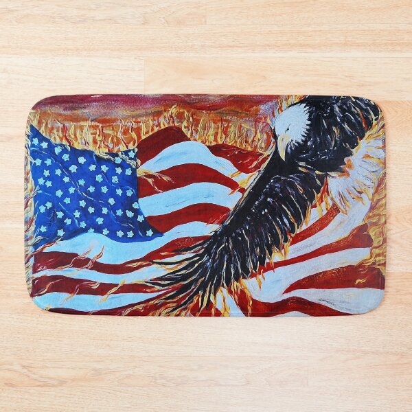 Item preview, Flaming Eagle and Flag designed and sold by MarkedByHeaven.