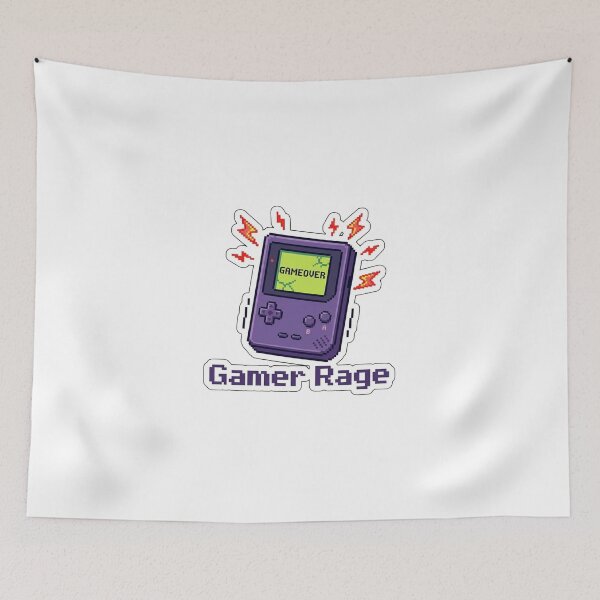 Item preview, Retro Pixel Art Gamer Rage Funny Video Game Console Sticker designed and sold by JeevanStickers.