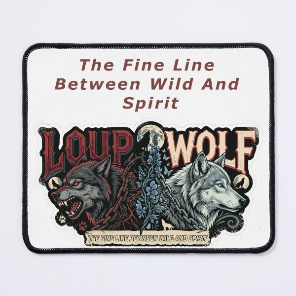 Item preview, The Fine Line Between Wild and Spirit Wolf Art designed and sold by Alta-store.