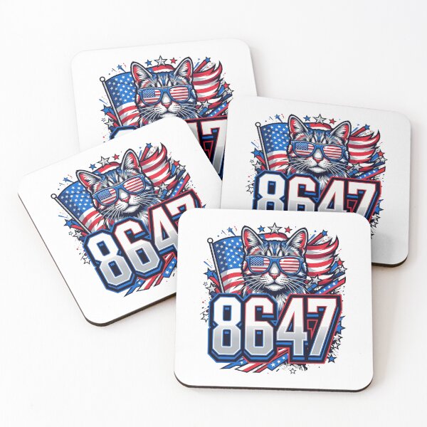 Item preview, 8647 freedom cat patriotic sunglasses art designed and sold by ArtDesignTp.