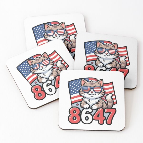 Item preview, 8647 patriotic kitty american sunglasses designed and sold by ArtDesignTp.