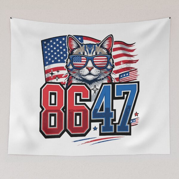 Item preview, funny 8647 usa cat flag sunglasses design designed and sold by ArtDesignTp.