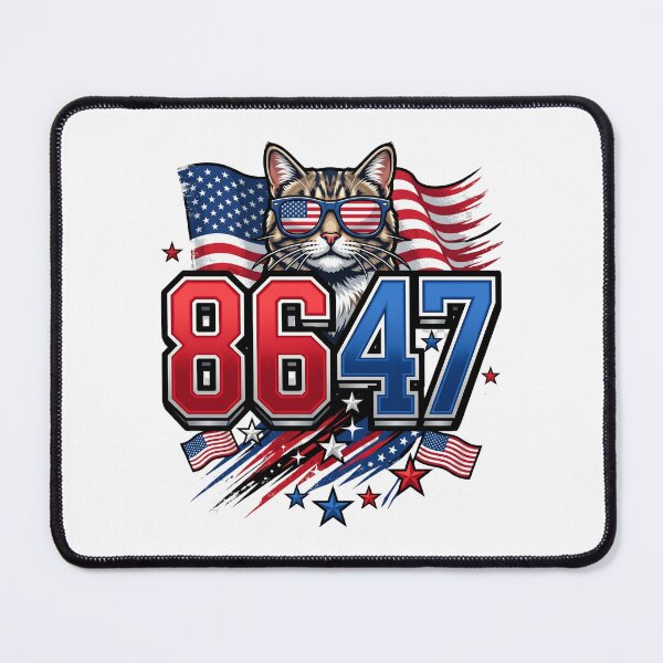 Item preview, cool cat patriotic 8647 flag sunglasses designed and sold by ArtDesignTp.